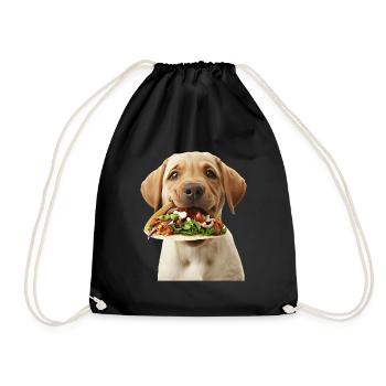 Labrador Retriever - Drawstring Bag - black - Front