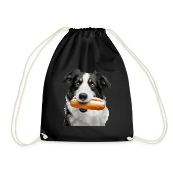 Border Collie - Sac de sport léger - noir - Devant