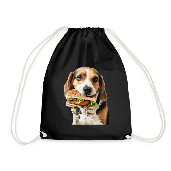 Beagle - Turnbeutel - Schwarz - Vorne