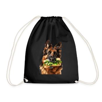 German Shepherd - Drawstring Bag - black - Front