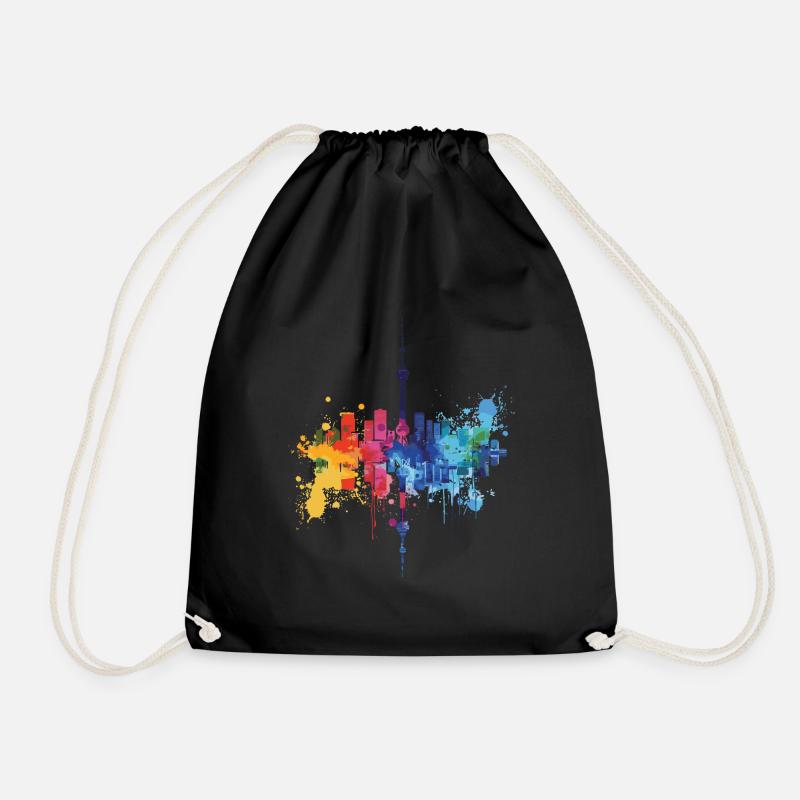 Fukushima - Drawstring Bag - black