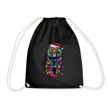 Noël du tigre - Sac de sport léger - noir - Devant