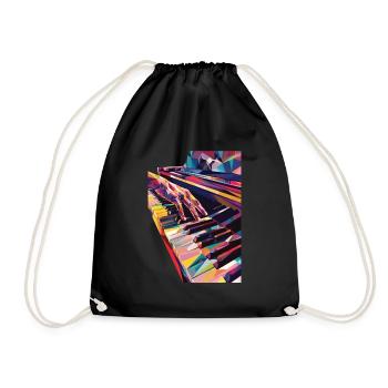 Piano - Drawstring Bag - black - Front