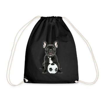 Bouledogue français - Sac de sport léger - noir - Devant