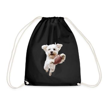 Maltese - Drawstring Bag - black - Front