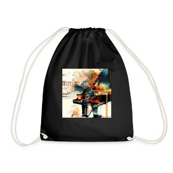 Piano - Drawstring Bag - black - Front