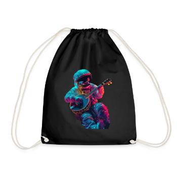 Astronaut Banjo - Turnbeutel - Schwarz - Vorne