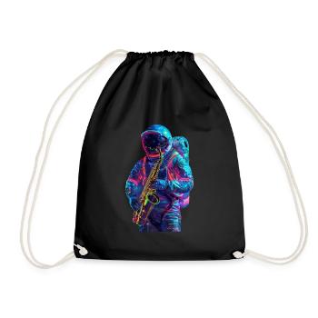 Saxophone astronaute - Sac de sport léger - noir - Devant