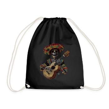 Ukulélé Mexicain Squelette - Sac de sport léger - noir - Devant