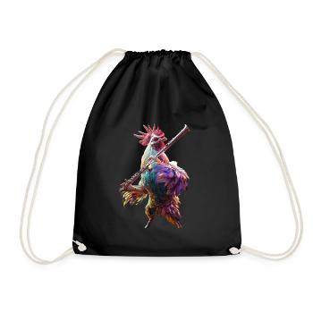 Flûte de coq - Sac de sport léger - noir - Devant