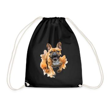 Bulldogge - Turnbeutel - Schwarz - Vorne