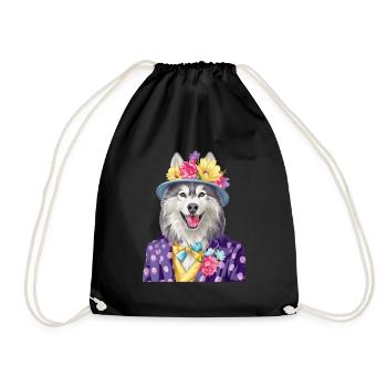 Alaskan Malamute - Turnbeutel - Schwarz - Vorne
