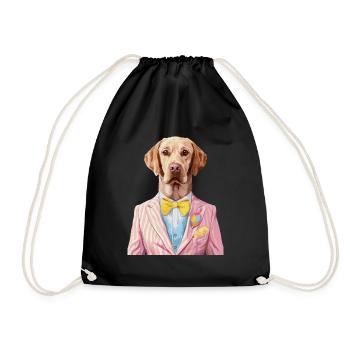 Labrador Retriever - Turnbeutel - Schwarz - Vorne