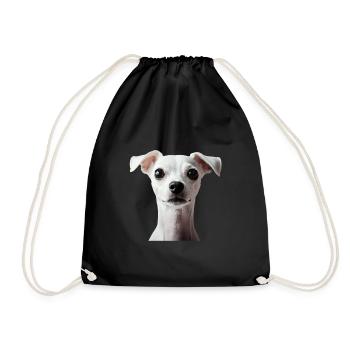 Italienischer Windspielhund - Turnbeutel - Schwarz - Vorne