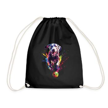 Weimaraner - Turnbeutel - Schwarz - Vorne