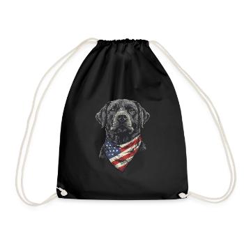 Labrador Retriever - Turnbeutel - Schwarz - Vorne