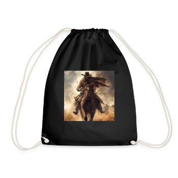 Cowboy - Turnbeutel - Schwarz - Vorne