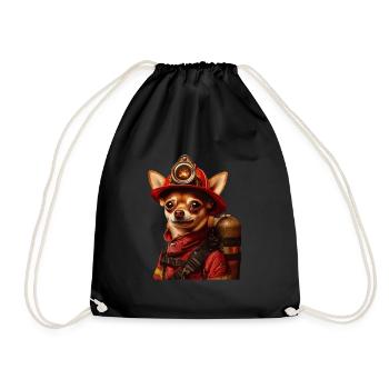 Chihuahua - Turnbeutel - Schwarz - Vorne