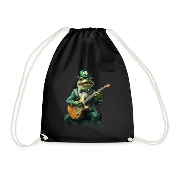 Frosch - Turnbeutel - Schwarz - Vorne