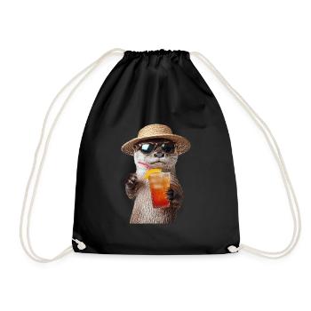 Otter - Turnbeutel - Schwarz - Vorne