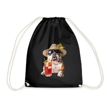 Bulldogge - Turnbeutel - Schwarz - Vorne