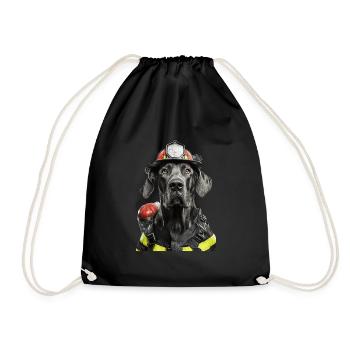 Deutsche Dogge - Turnbeutel - Schwarz - Vorne
