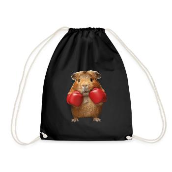 Meerschweinchen - Turnbeutel - Schwarz - Vorne