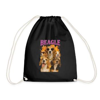 Beagle - Turnbeutel - Schwarz - Vorne