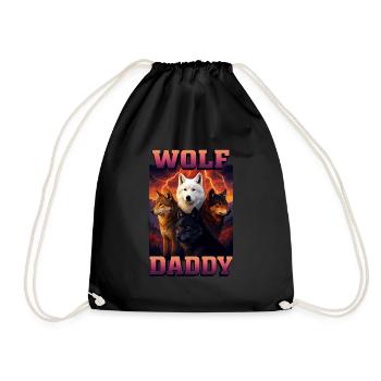 Wolf - Turnbeutel - Schwarz - Vorne