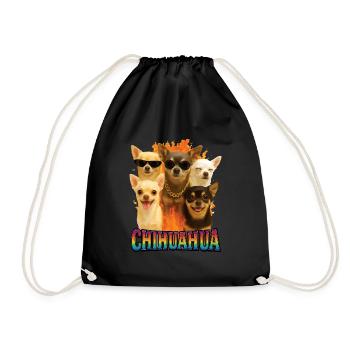 Chihuahua - Turnbeutel - Schwarz - Vorne