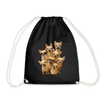 Chihuahua - Turnbeutel - Schwarz - Vorne