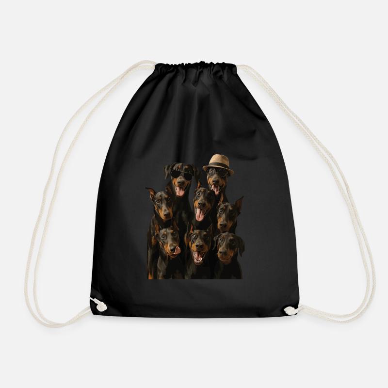 Dobermann - Turnbeutel - Schwarz