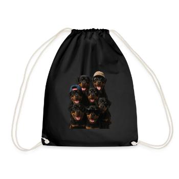 Rottweiler - Turnbeutel - Schwarz - Vorne