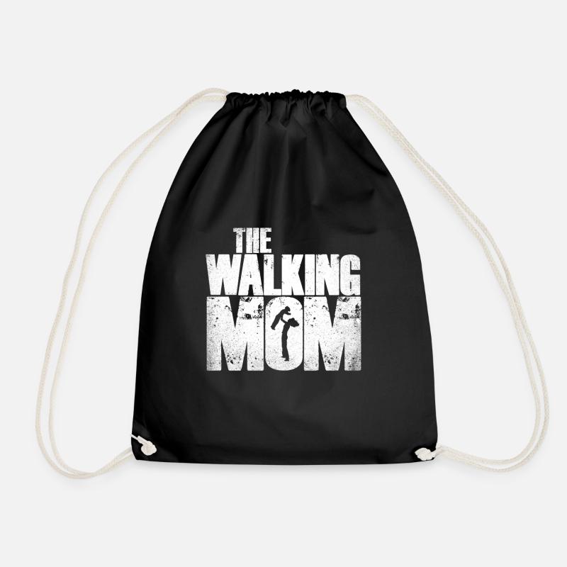 The Walking Mom Mutter und Sohn Tochter - Turnbeutel - Schwarz