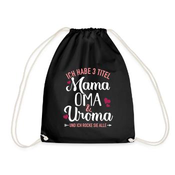 Uroma - Turnbeutel - Schwarz - Vorne
