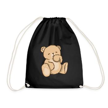 Teddybär Bär Niedliche Tiere - Turnbeutel - Schwarz - Vorne