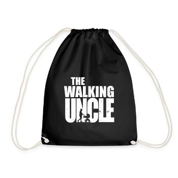 The Walking Uncle stroller babysitter uncle - Drawstring Bag - black - Front
