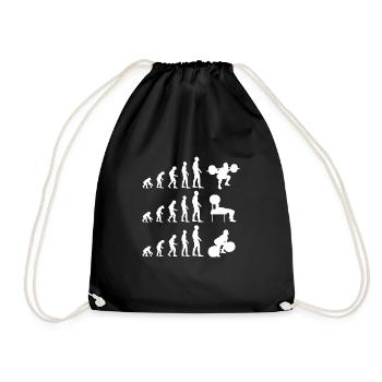 Powerlifting Evolution Powerlifter - Drawstring Bag - black - Front