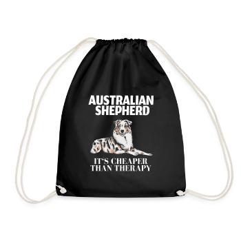 Australian Shepherd - Turnbeutel - Schwarz - Vorne