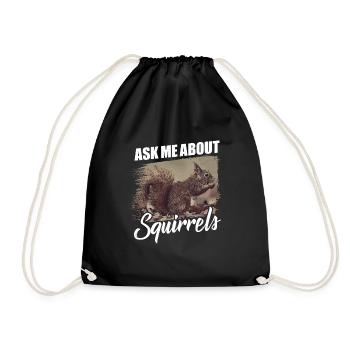 Écureuil - Sac de sport léger - noir - Devant