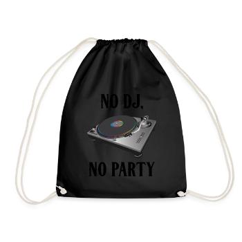 No DJ No Party Retro Platine - Sac de sport léger - noir - Devant
