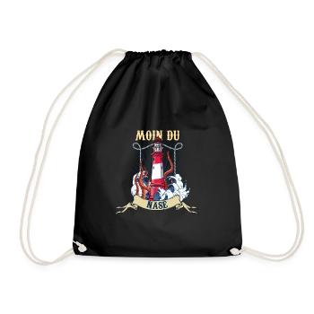 Lighthouse Waves Sea Moin du Nase - Drawstring Bag - black - Front