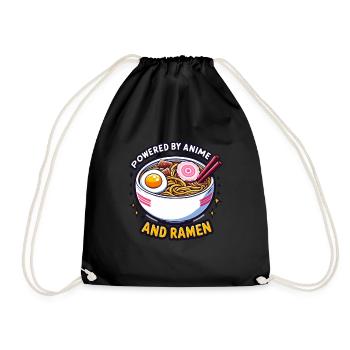 Propulsé par l’anime et les ramen - Sac de sport léger - noir - Devant