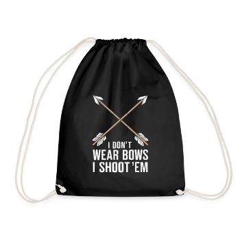 I Don't Wear Bows I Shoot Them Archer - Drawstring Bag - black - Front