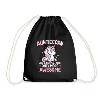 Tante, Tante, Licorne - Sac de sport léger - noir - Devant