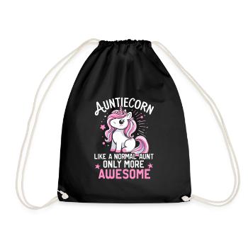 Tante, Tante, Licorne - Sac de sport léger - noir - Devant