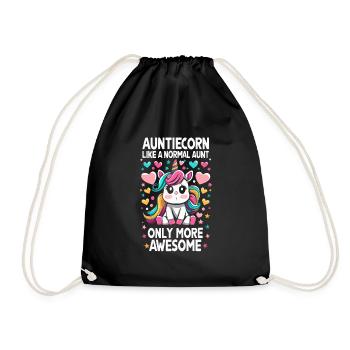 Tante, Tante, Licorne - Sac de sport léger - noir - Devant