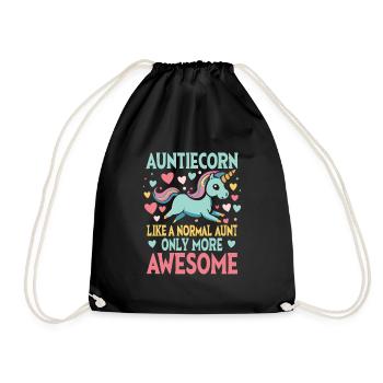Tante, Tante, Licorne - Sac de sport léger - noir - Devant