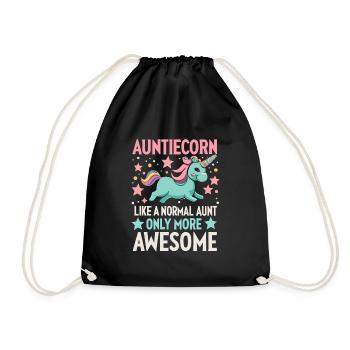 Tante, Tante, Licorne - Sac de sport léger - noir - Devant