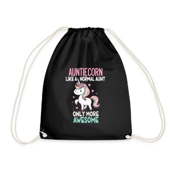 Tante, Tante, Licorne - Sac de sport léger - noir - Devant